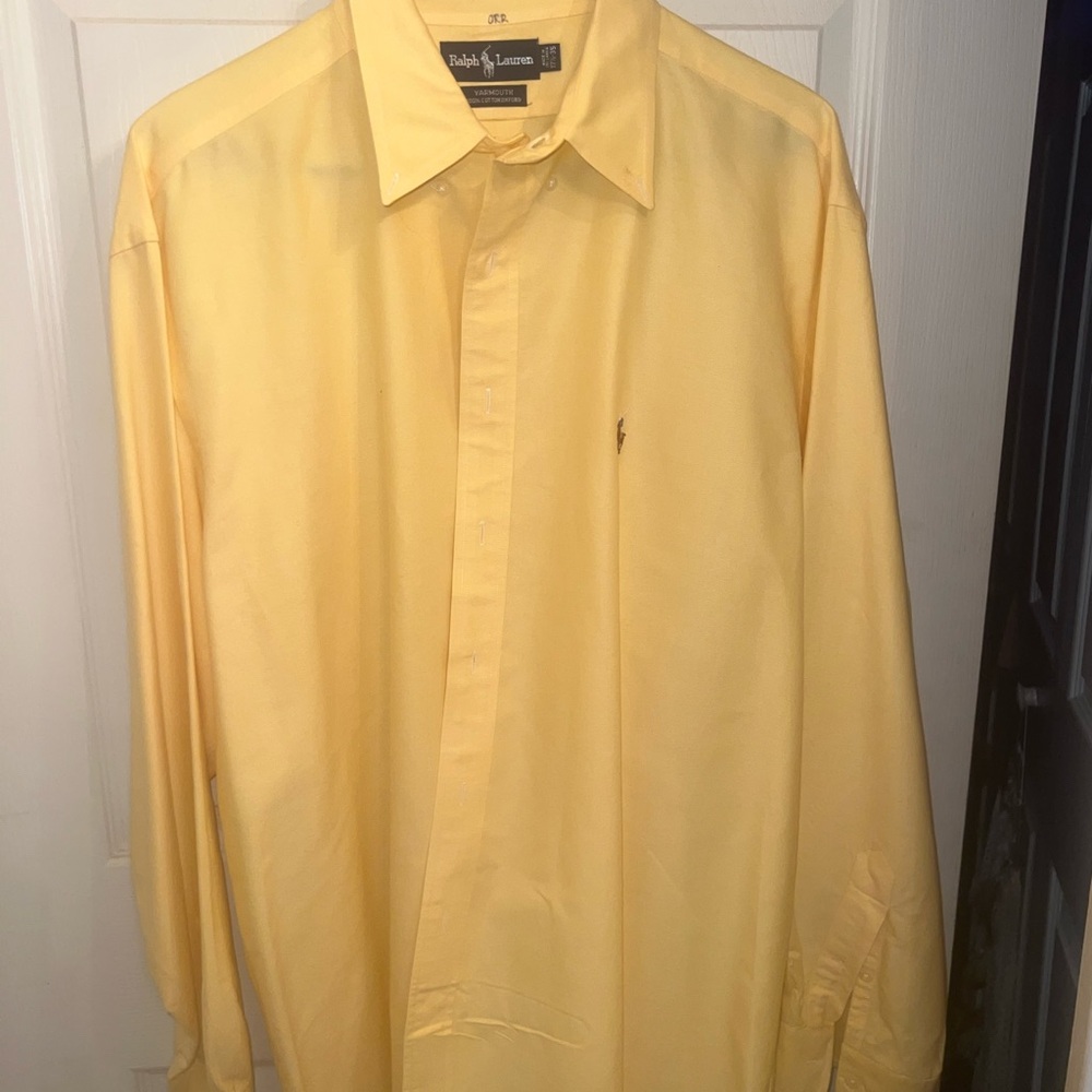 Ralph Lauren Men's Dress Shirt in Yellow long sleeve